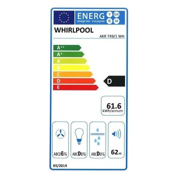 Okap Whirlpool Built-in hood Whirlpool AKR 749/1 WH