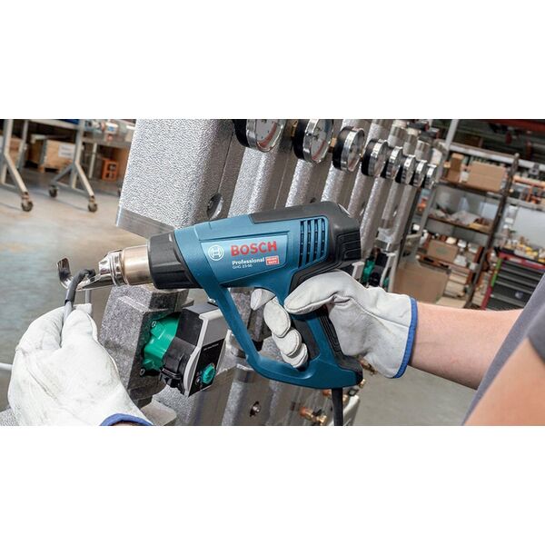 Opalarka Bosch Bosch hot air gun GHG 23-66 Professional + 5-piece accessories (blue/black, 2,300 watts, L-BOXX)