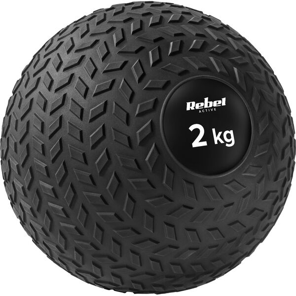 Rebel ML Mała piłka lekarska do ćwiczeń rehabilitacyjna Slam Ball 23cm 2kg, REBEL ACTIVE