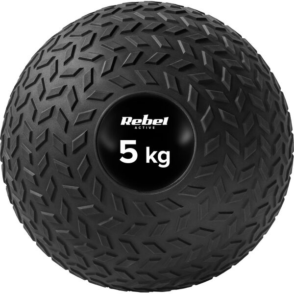 Rebel ML Mała piłka lekarska do ćwiczeń rehabilitacyjna Slam Ball 23cm 5kg, REBEL ACTIVE