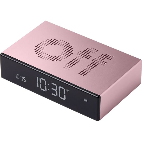 Lampa stołowa Lexon Lexon Flip Premium Double-sided Alarm Clock Light Pink LR152LP