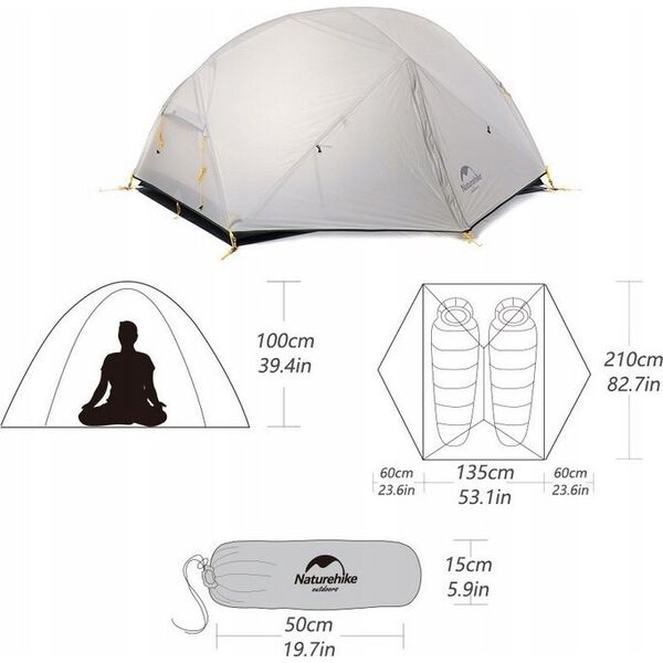 Namiot mongar 2 210t nh17t007-m-forest green NATUREHIKE