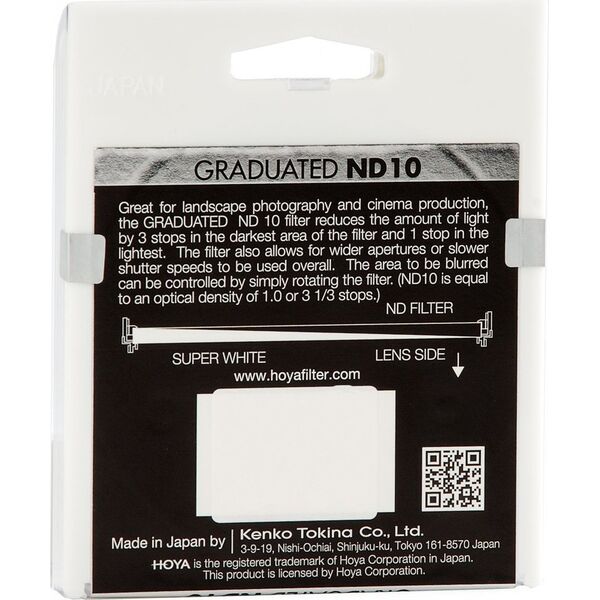 Hoya filter neutral density ND10 Graduated 52mm