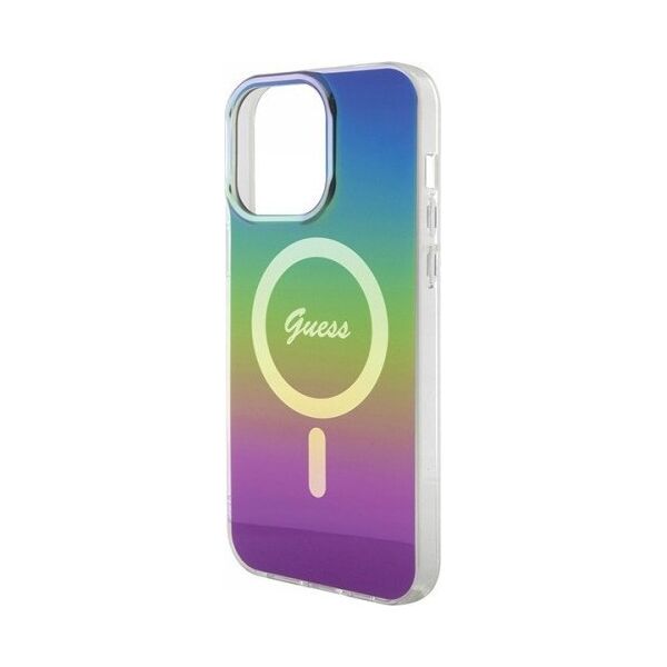 Guess GUHMP15XHITSK iPhone 15 Pro Max 6.7" multicolor/rainbow hardcase IML Iridescent MagSafe