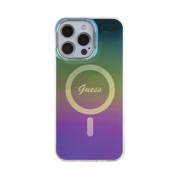 Guess GUHMP15XHITSK iPhone 15 Pro Max 6.7" multicolor/rainbow hardcase IML Iridescent MagSafe