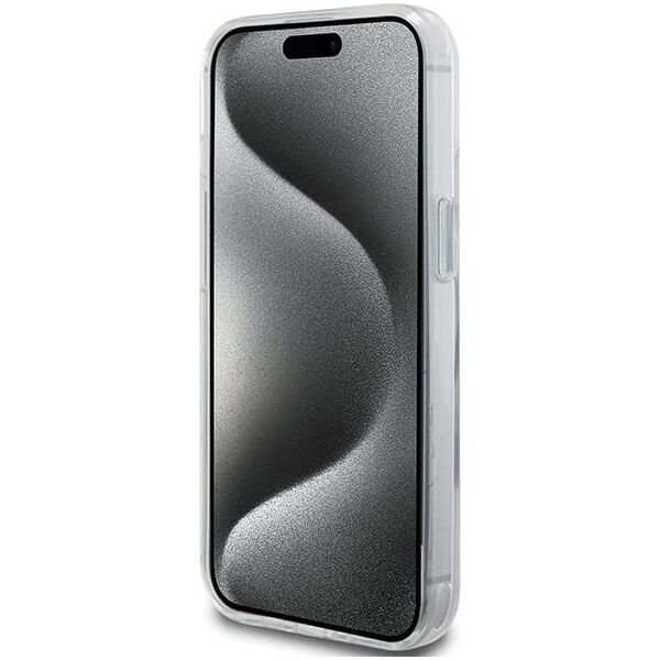 Etui Karl Lagerfeld KLHMP15SHMRSKCH Apple iPhone 15 / 14 / 13 hardcase Ring Stand Karl&Choupettte MagSafe biały/white