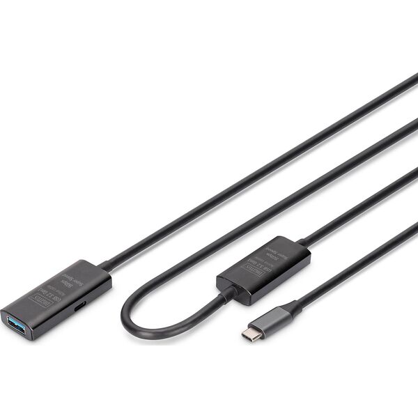 Active USB-C Extension Cable, 10m 5G, USB 3.0, USB-C - USB-A (M/F)