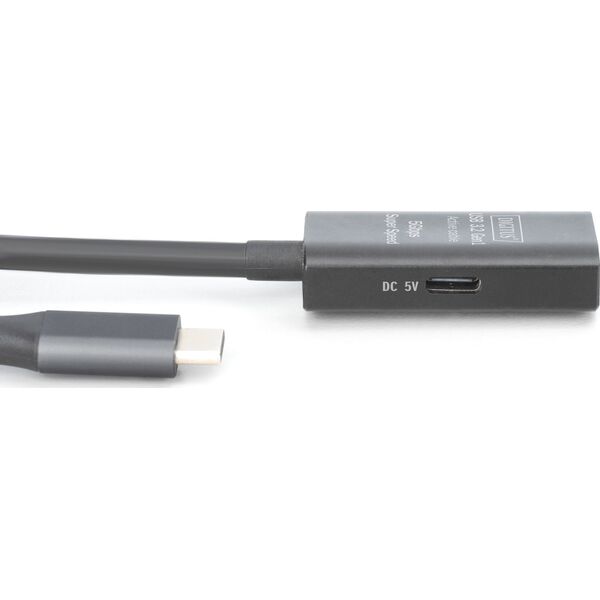 Active USB-C Extension Cable, 10m 5G, USB 3.2 Gen1, USB-C - USB-C (M/F)