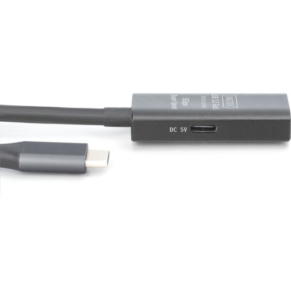 Active USB-C Extension Cable, 5m 5G, USB 3.0, USB-C - USB-A (M/F)