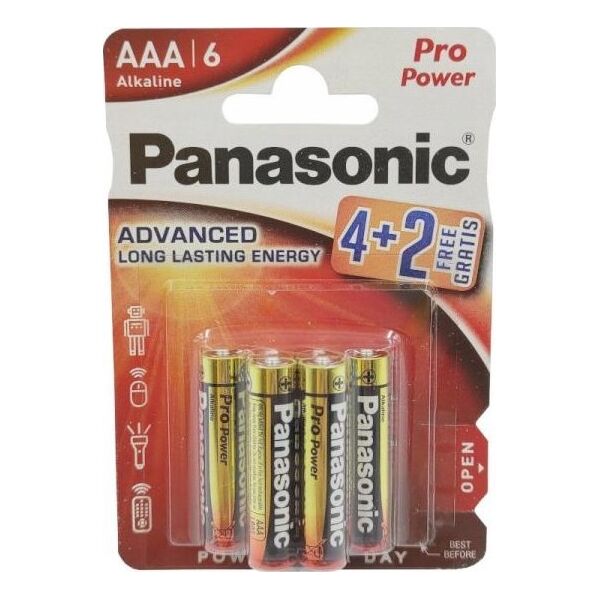 Panasonic Pro Power battery LR03PPG/6B (4+2)