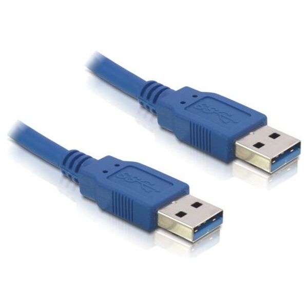 Kabel USB Delock USB-A - USB-A 1 m Niebieski (82534)