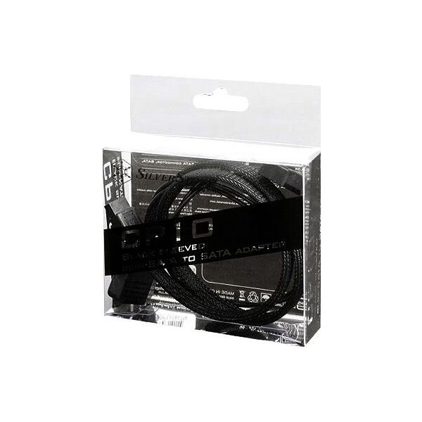 SilverStone SATA - SATA Slimline + Molex, 0.5m, Czarny (SSTCP10)