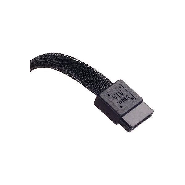 SilverStone SATA - SATA Slimline + Molex, 0.5m, Czarny (SSTCP10)