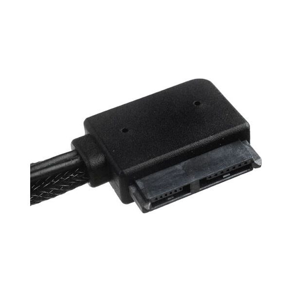 SilverStone SATA - SATA Slimline + Molex, 0.5m, Czarny (SSTCP10)