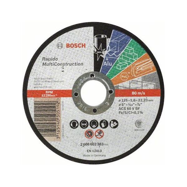 Bosch Tarcza tnąca prosta Rapido Multi Construction ACS 46 V BF 1,6 x 125mm (2.608.602.383)