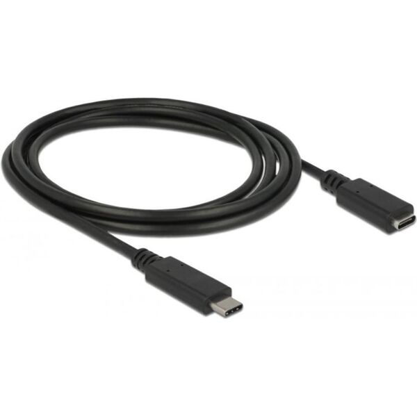 Kabel USB Delock USB-C - USB-C 1.5 m Czarny (85534)