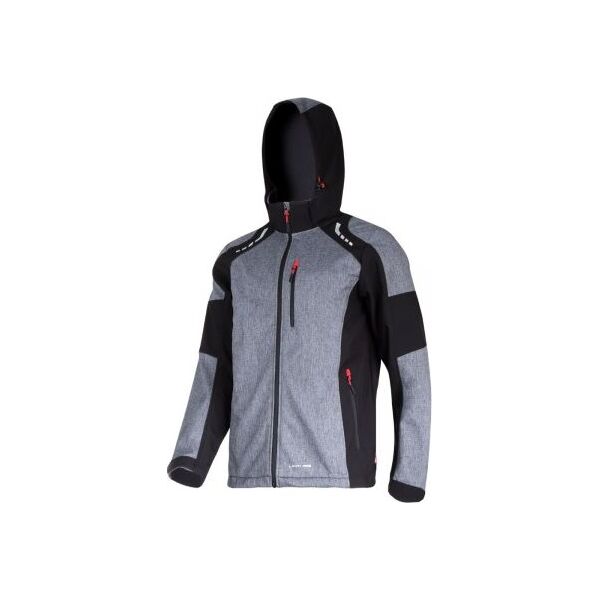 Lahti Pro Kurtka Softshell z Kapturem Szaro-czarwona 2XL (L4092305)