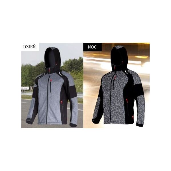 Lahti Pro Kurtka Softshell z Kapturem Szaro-czarwona 2XL (L4092305)