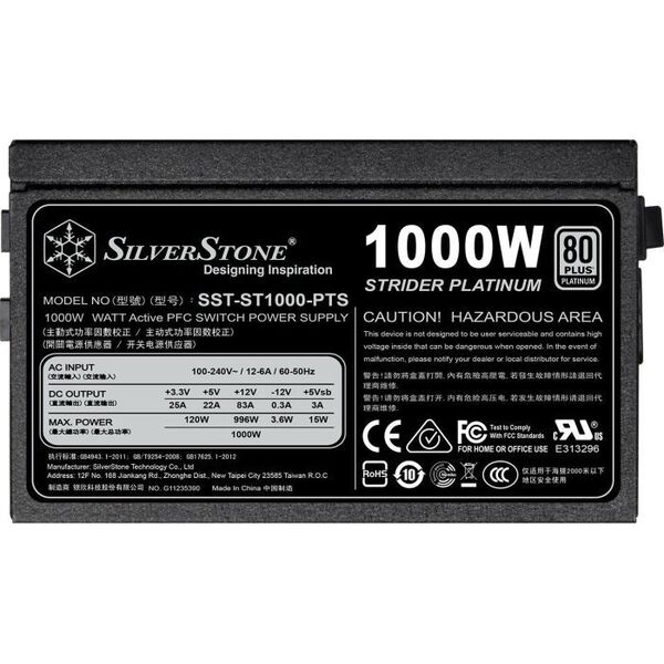 Zasilacz SilverStone ST1000-PTS 1000W (SST-ST1000-PTS)