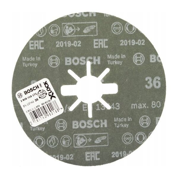 Bosch Bosch X-LOCK fiber disc R444 Expert for Metal, 125mm, grinding disc (O 125mm, K 36)