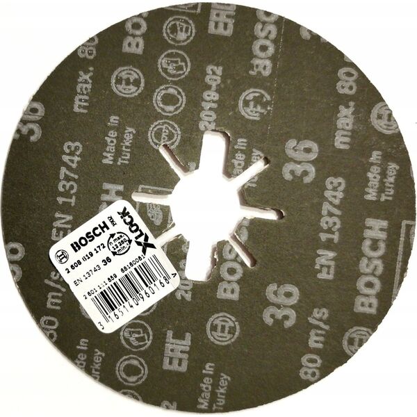 Bosch Bosch X-LOCK fiber disc R444 Expert for Metal, 125mm, grinding disc (O 125mm, K 36)