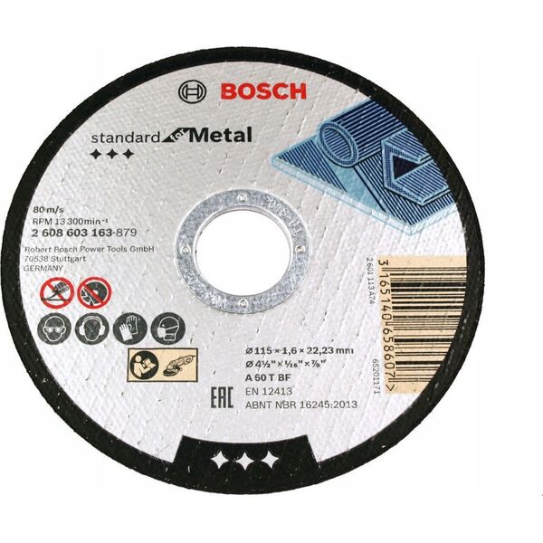 Bosch Bosch cutting disc Standard for Metal 115 x 1.6 mm (A 60 T BF)