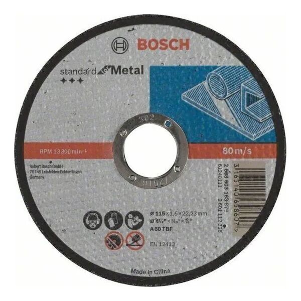 Bosch Bosch cutting disc Standard for Metal 115 x 1.6 mm (A 60 T BF)
