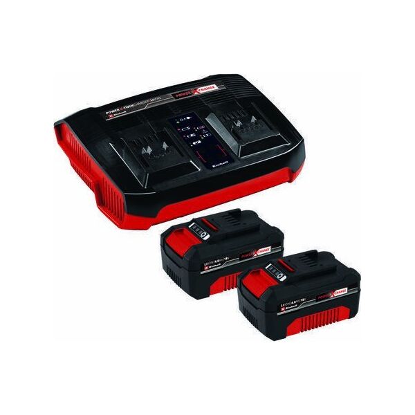 Einhell Einhell 2x 4.0Ah & Twincharger Kit, Set (black/red)