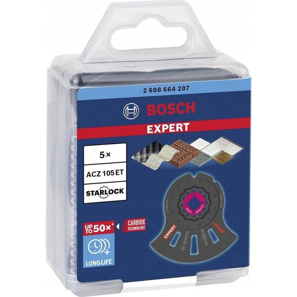Bosch Bosch Powertools Starlock Carbide ACZ105ET 5pcs - 2608664207 EXPERT RANGE