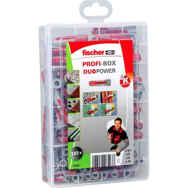 Fischer Fischer Zestaw kołków PROFI-BOX DUOPOWER, 132 elementy