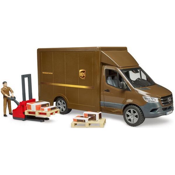 Bruder bruder MB Sprinter UPS with driver and accessories, model vehicle (brown)