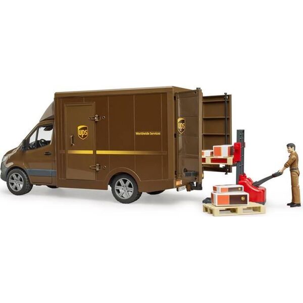 Bruder bruder MB Sprinter UPS with driver and accessories, model vehicle (brown)