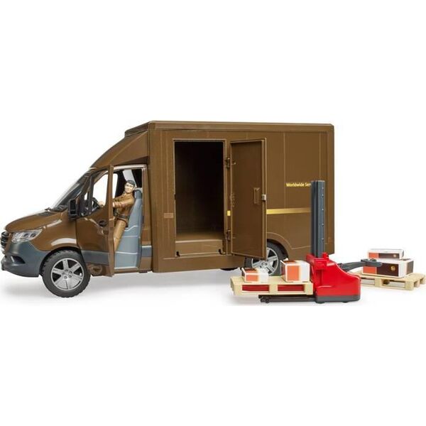 Bruder bruder MB Sprinter UPS with driver and accessories, model vehicle (brown)