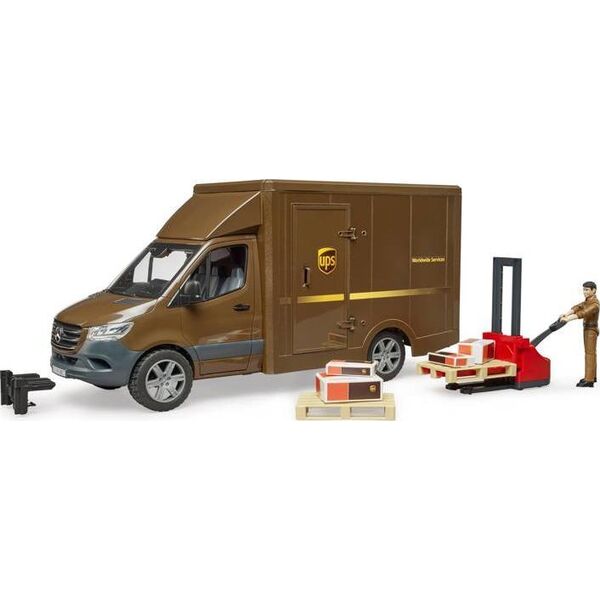Bruder bruder MB Sprinter UPS with driver and accessories, model vehicle (brown)