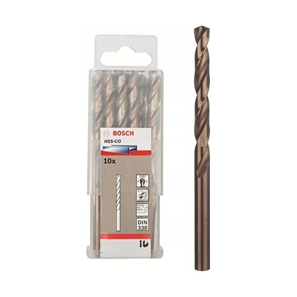 Wiertło Bosch Bosch metal twist drill HSS-Co, DIN 338, 2.0mm (10 pieces, working length 24mm)