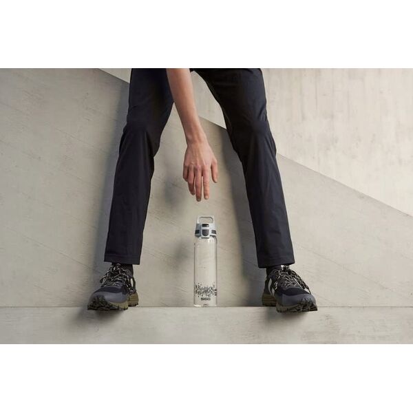 SIGG SIGG drinking bottle Total Clear One MyPlanet "Anthracite" 0.75L (transparent/grey, one-hand closure ONE)