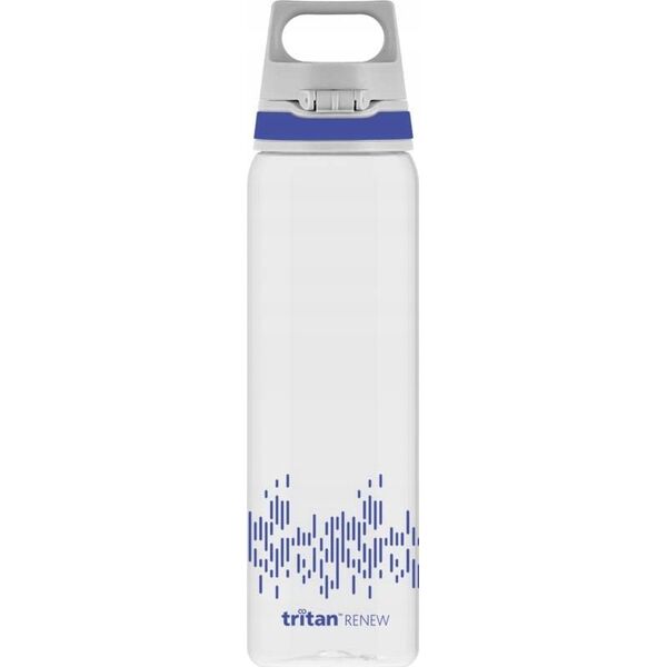 SIGG SIGG drinking bottle Total Clear One MyPlanet "Blue" 0.75L (transparent/dark blue, one-hand closure ONE)