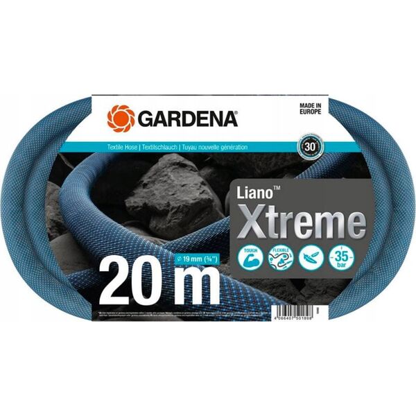 Gardena GARDENA Textile Hose Liano Xtreme 3/4", 20 meters (dark grey/orange, model 2023)