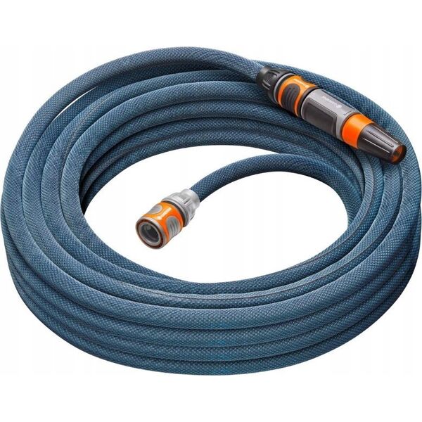 Gardena GARDENA textile hose Liano Xtreme 1/2, 15 meter set (dark grey/orange, model 2023, incl. cleaning syringe, 2 tap connectors)