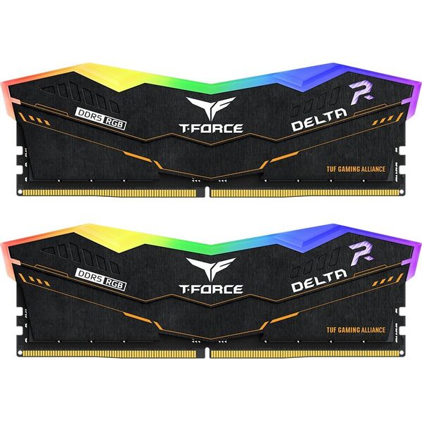 Pamięć TeamGroup T-Force Delta TUF Gaming Alliance RGB, DDR5, 32 GB, 5600MHz, CL36 (FF5D532G5600HC36BDC01)