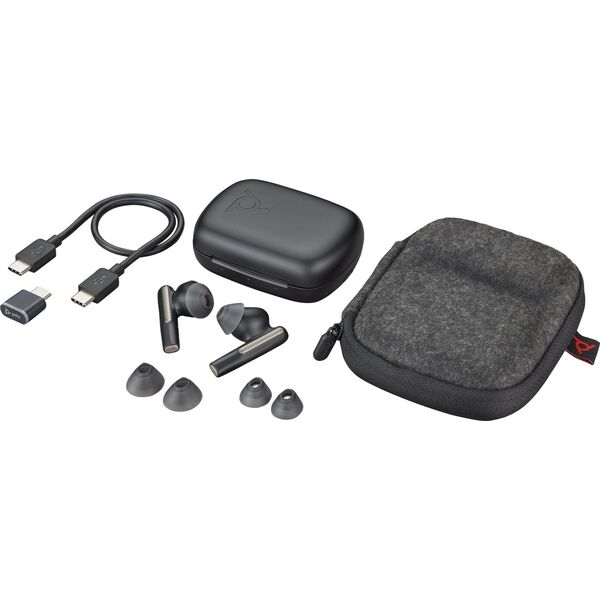 Słuchawki HP HP Poly Voyager Free 60 UC Black Earbuds +BT700 USB-C Adapter +Basic Charge Case