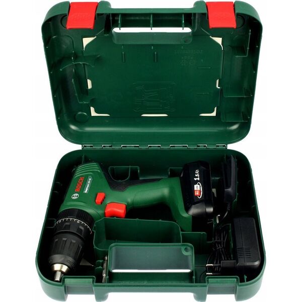 Wiertarka Bosch Bosch cordless impact drill EasyImpact 18V-40 (green/black, Li-ion battery 1.5Ah, case, POWER FOR ALL ALLIANCE)