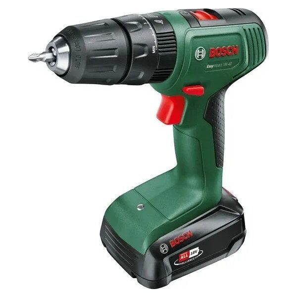 Wiertarka Bosch Bosch cordless impact drill EasyImpact 18V-40 (green/black, Li-ion battery 1.5Ah, case, POWER FOR ALL ALLIANCE)