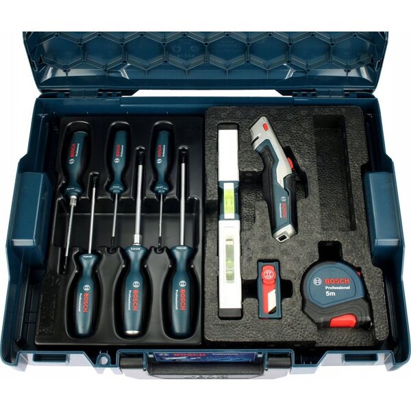 Zestaw narzędzi Bosch Bosch screwdriver and hand tool set, 19 pieces, pliers set (blue, L-BOXX 102)