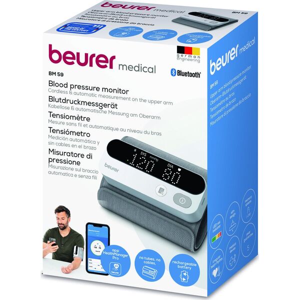 Ciśnieniomierz Beurer Beurer BM 59 upper arm blood pressure monitor (white/black, Bluetooth)