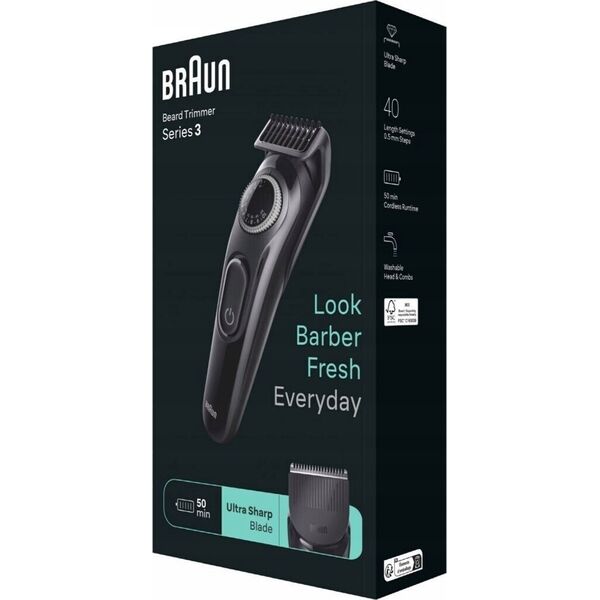 Braun Braun Beard Trimmer 3 BT3410, Beard Trimmer (black)