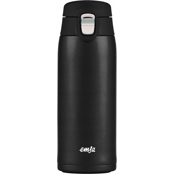 Emsa Emsa TRAVEL MUG light thermal mug (black (matt), 0.4 liters, flip lid)