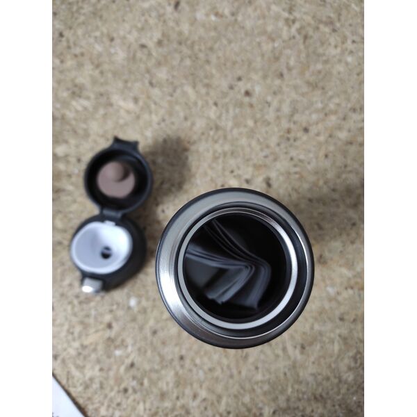 Emsa Emsa TRAVEL MUG light thermal mug (black (matt), 0.4 liters, flip lid)