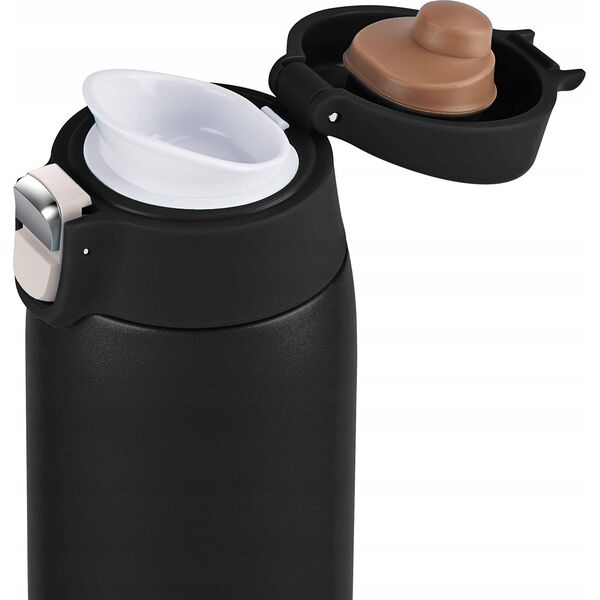 Emsa Emsa TRAVEL MUG light thermal mug (black (matt), 0.4 liters, flip lid)