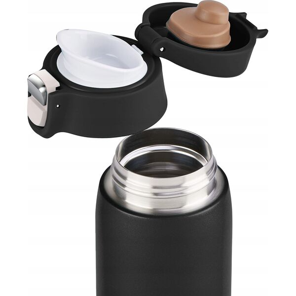 Emsa Emsa TRAVEL MUG light thermal mug (black (matt), 0.4 liters, flip lid)